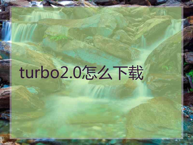 turbo2.0怎么下载