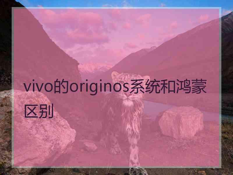 vivo的originos系统和鸿蒙区别