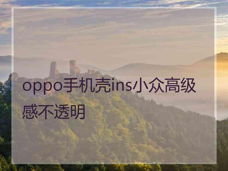 oppo手机壳ins小众高级感不透明