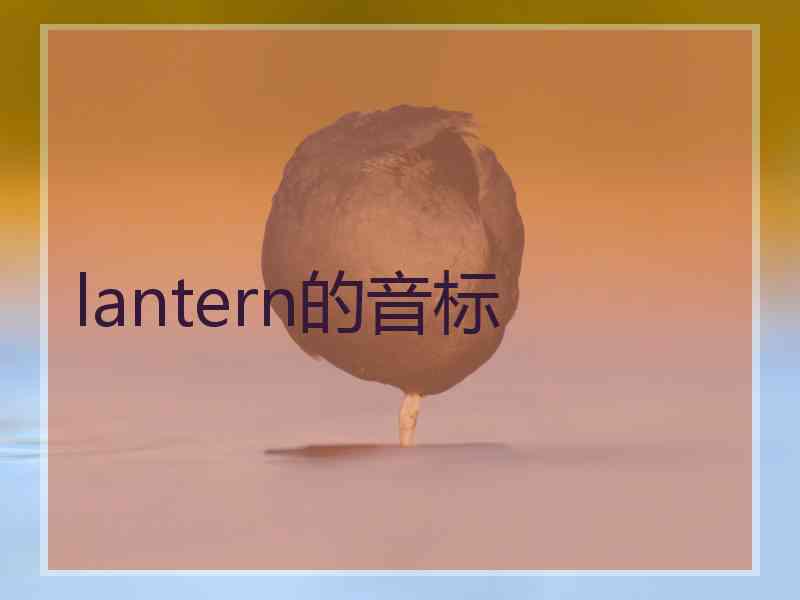 lantern的音标