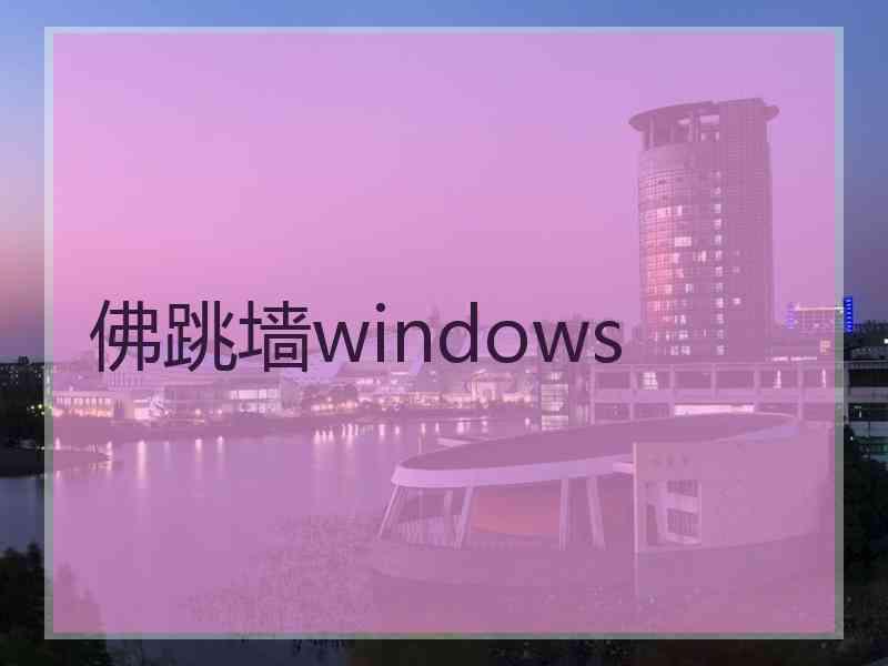 佛跳墙windows