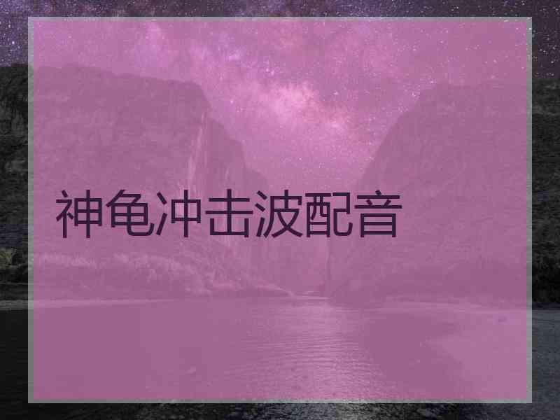 神龟冲击波配音