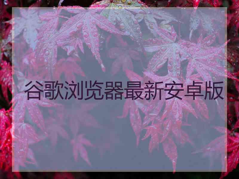 谷歌浏览器最新安卓版