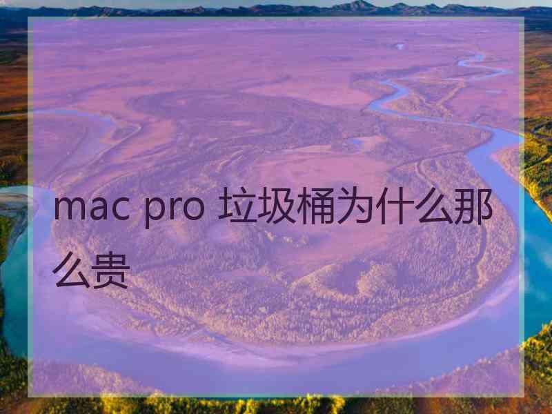 mac pro 垃圾桶为什么那么贵