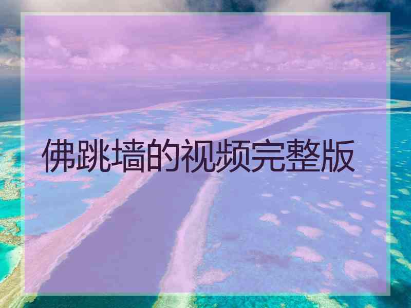 佛跳墙的视频完整版