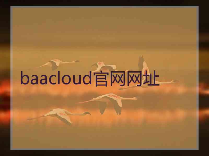 baacloud官网网址