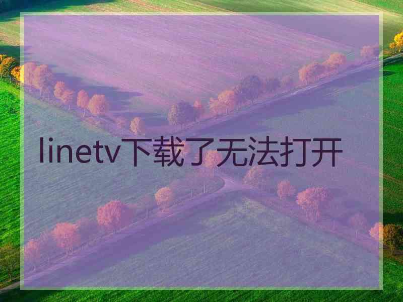 linetv下载了无法打开