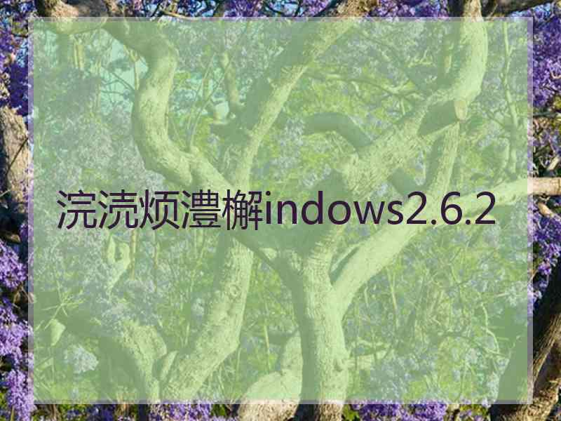 浣涜烦澧檞indows2.6.2