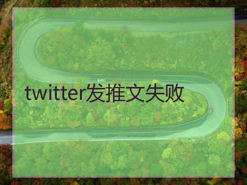 twitter发推文失败