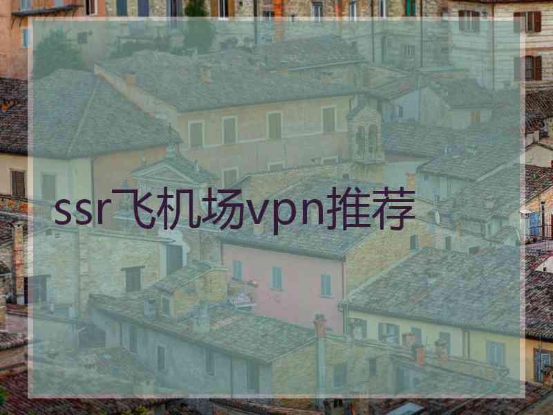 ssr飞机场vpn推荐