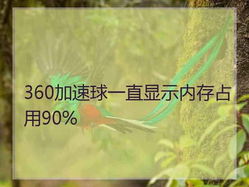 360加速球一直显示内存占用90%