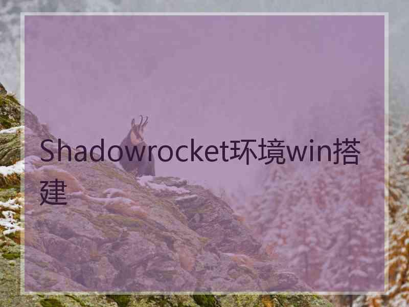 Shadowrocket环境win搭建