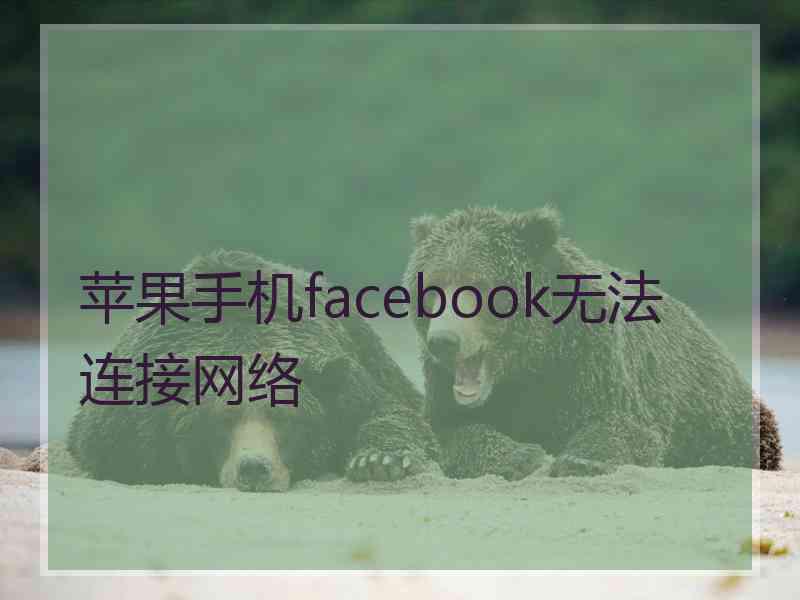 苹果手机facebook无法连接网络