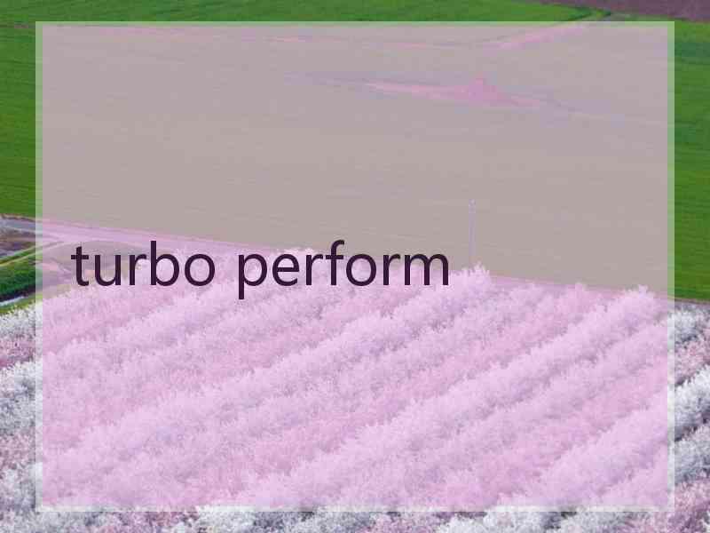 turbo perform