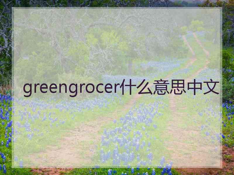 greengrocer什么意思中文