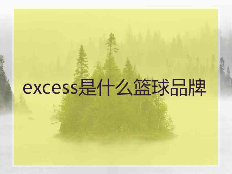 excess是什么篮球品牌