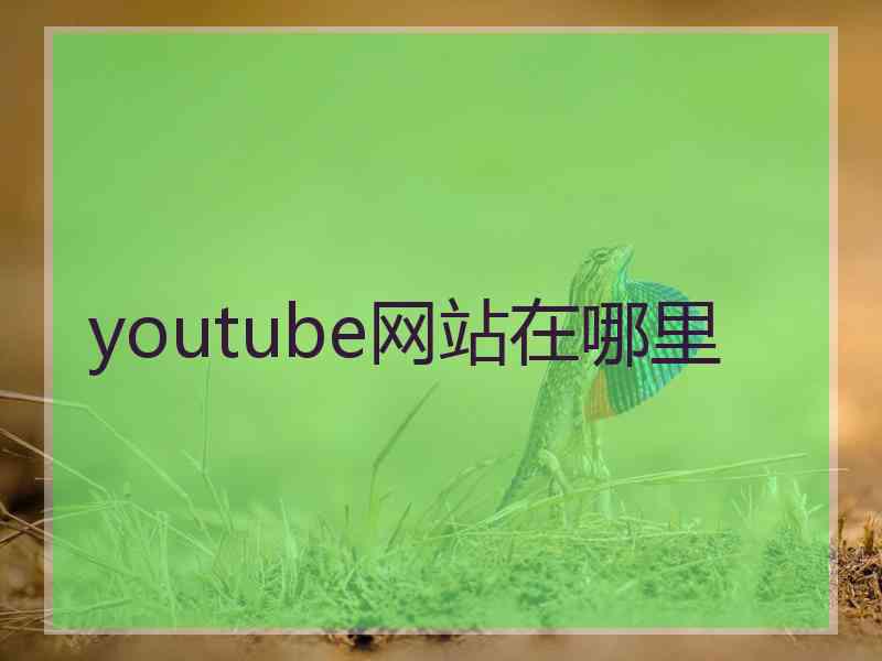 youtube网站在哪里