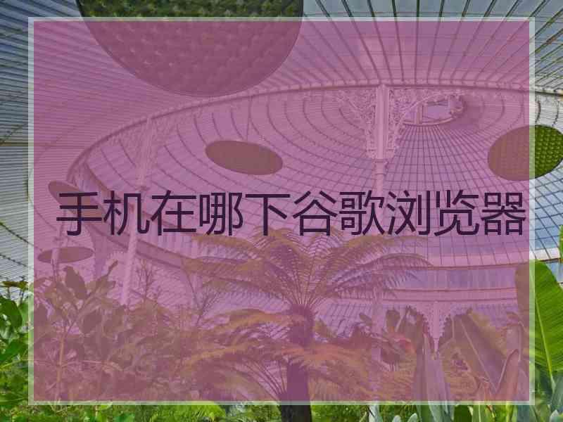 手机在哪下谷歌浏览器