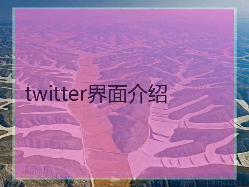 twitter界面介绍