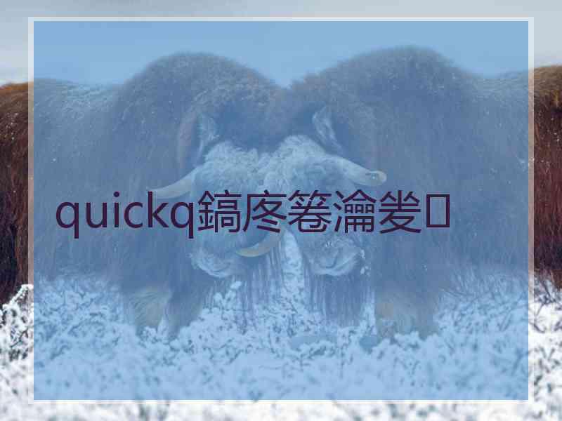 quickq鎬庝箞瀹夎