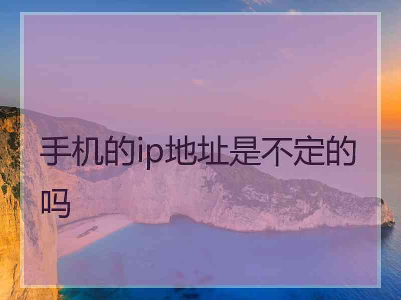 手机的ip地址是不定的吗