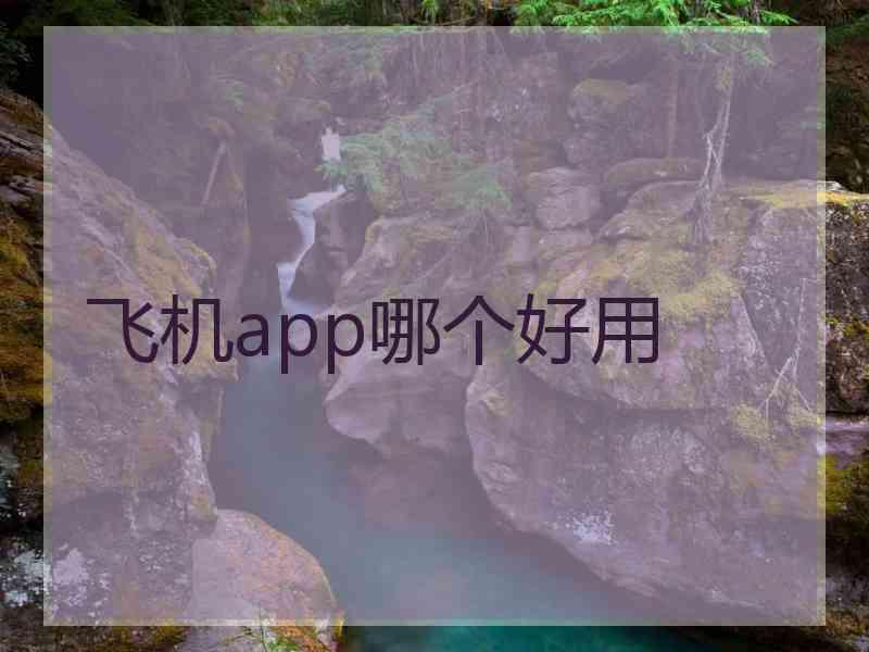 飞机app哪个好用