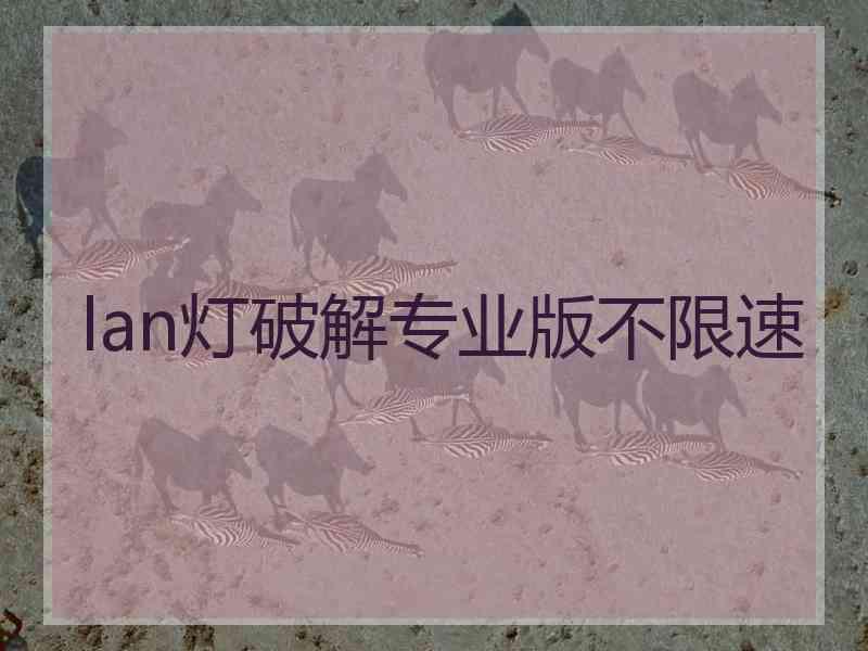 lan灯破解专业版不限速