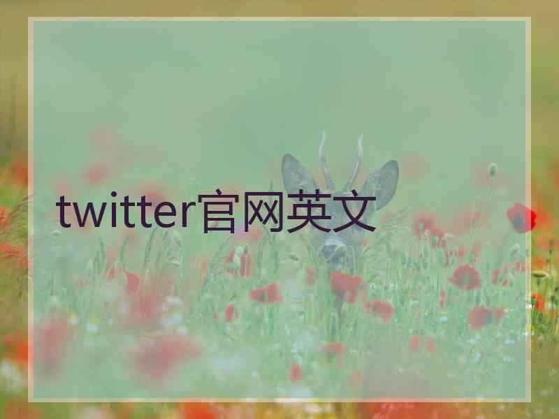 twitter官网英文