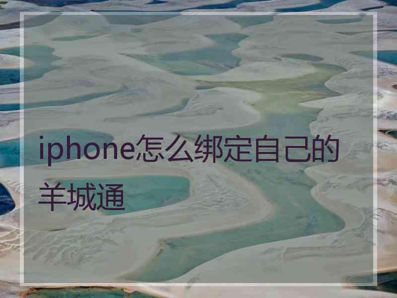 iphone怎么绑定自己的羊城通