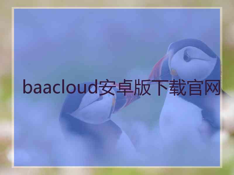 baacloud安卓版下载官网