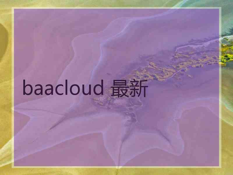 baacloud 最新